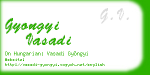 gyongyi vasadi business card