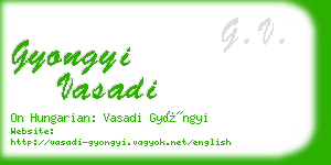 gyongyi vasadi business card